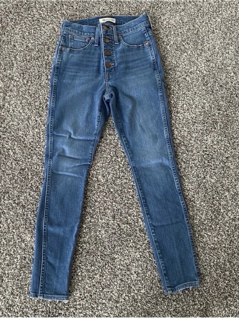 Madewell High Rise Skinny Jeans Petite 25 Blue Womens Denim Stretch